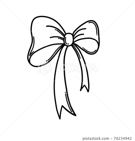 Bow Doodle vector icon. Drawing sketch... - Stock Illustration ...