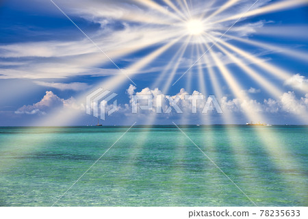 沖繩美麗的珊瑚礁海 78235633