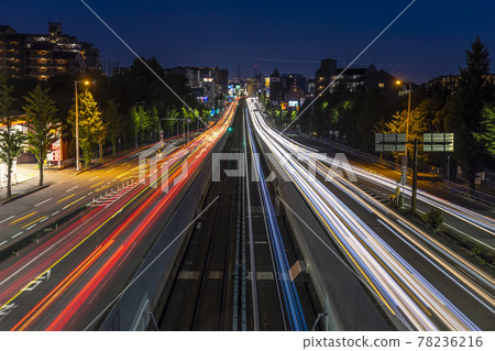大阪市夜景新禦堂筋輕軌 78236216
