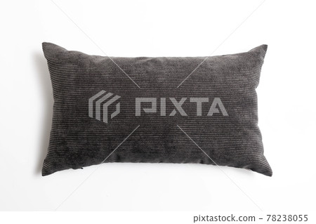 Blue and clean pillow isolated on white background. Close-up of blue pillow isolated on a white background. 78238055