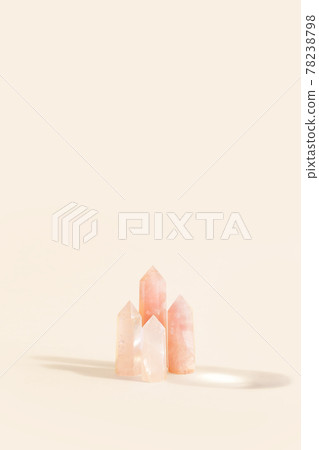 Collection of healing crystal pencils, alternative spiritual method concept. Collection of healing crystal pencils, alternative spiritual method concept. 78238798
