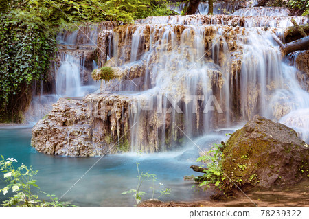 Turquoise water of Krushuna waterfalls, Bulgaria Turquoise water of Krushuna waterfalls, Bulgaria 78239322