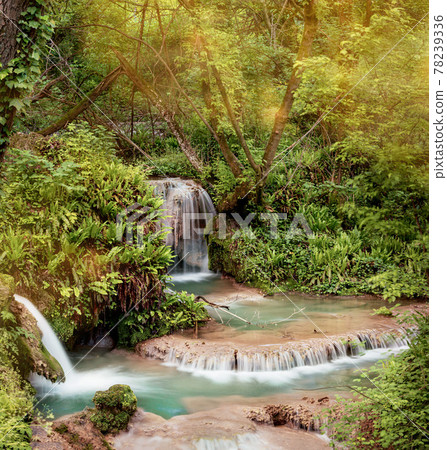 Krushuna Waterfalls panorama, Lovech, Bulgaria 78239336