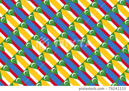 Simple geometric pattern in the colors of the national flag of Comoros 78241133