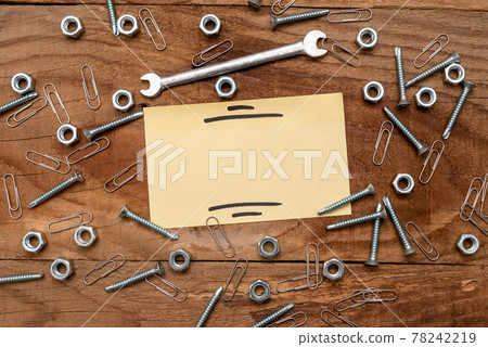 New Ideas, Brainstoming For Maintenance Planning, Repairing Solutions, Construction Project, Creative Thinking Nut And Bolts Pattern, Toolbox Implements 78242219
