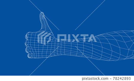 Thumb up hand sign. Vector Thumb up hand sign. Vector 78242893