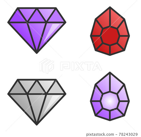 按閃亮珠寶類型分類的插圖 78243029