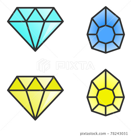 按閃亮珠寶類型分類的插圖 78243031