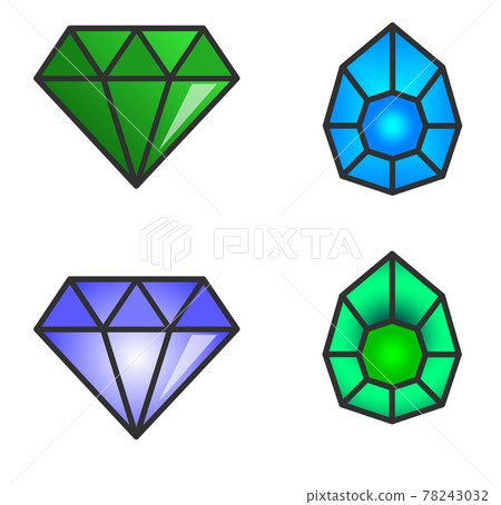 按閃亮珠寶類型分類的插圖 78243032