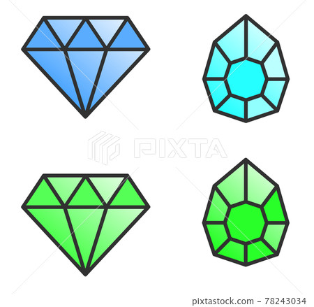 按閃亮珠寶類型分類的插圖 78243034