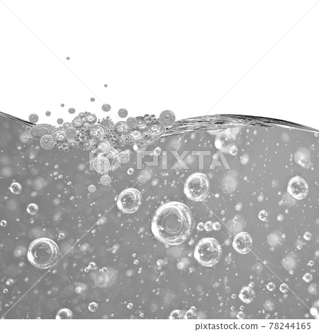 Liquid black and white wave line. black-and-white bubbles of air 78244165