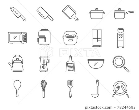 例證套廚房物品 78244592