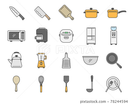 Illustration set of kitchen goods 78244594