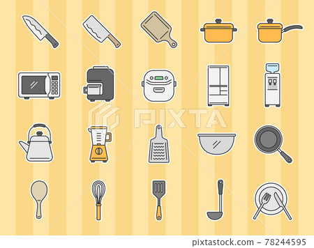 Illustration set of kitchen goods 78244595