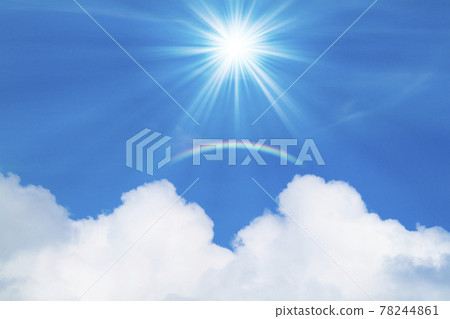 在藍天和太陽的彩虹 78244861