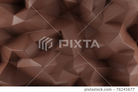 Abstract faceted triangular geometric chocolate background 78245677