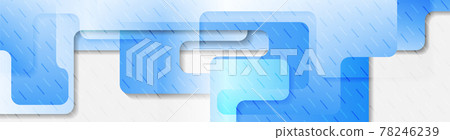 Blue and grey abstract tech geometry background 78246239
