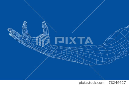 Hand hold some tiny or thin object. Vector Hand hold some tiny or thin object. Vector 78246627