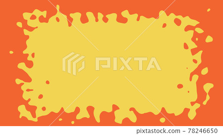 An amorphous yellow spot on orange background. Vector illustration, design template for poster or banner. An amorphous yellow spot on orange background. Vector illustration, design template for poster or banner. 78246650