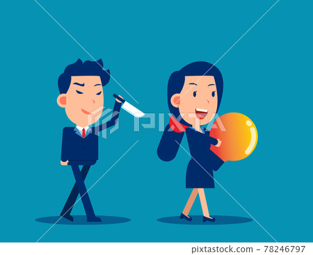 Scramble for ideas. Violence and crime concept 78246797