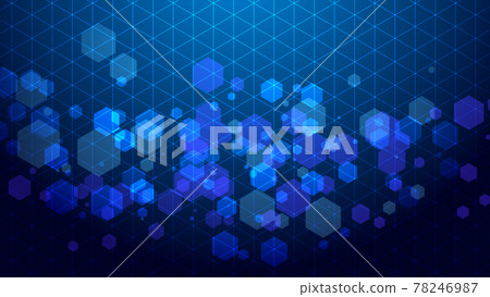 Connected blue network digital background 78246987