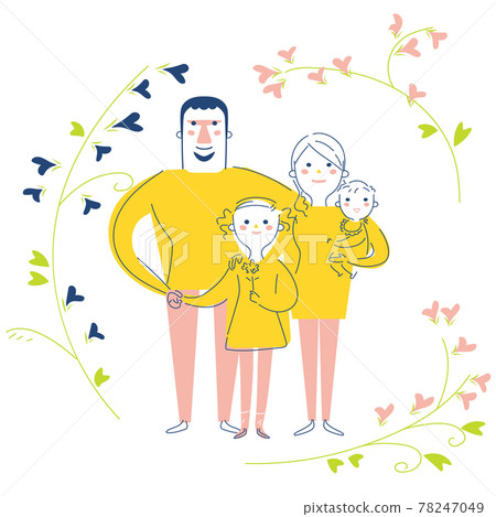 相連的家庭插畫素材 相連的家庭插畫素材 78247049