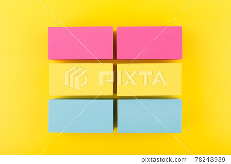 Pansexual flag made of pink, yellow and blue blocks. Symbol of pansexual community 78248989
