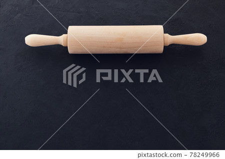 Close up Rolling Pin on Cooking Stone Table Close up Rolling Pin on Cooking Stone Table 78249966