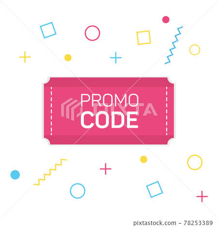 Promo code coupon flat set design on white Vector Image