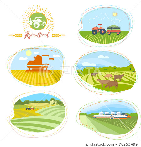 Set of agro images 78253499