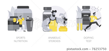 Sports supplements abstract concept vector illustrations. Sports supplements abstract concept vector illustrations. 78253750