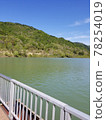 Blue sky, mountains and lake 78254019
