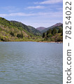 A little muddy water and blue sky 78254022