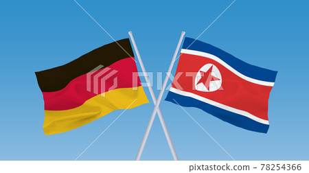 Flags of Germany and North Korea Flags of Germany and North Korea 78254366
