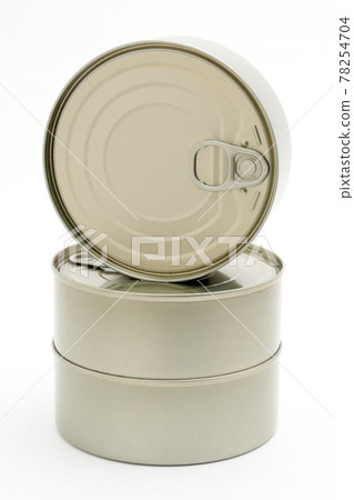 Iron cans of canned food on a white background Iron cans of canned food on a white background 78254704