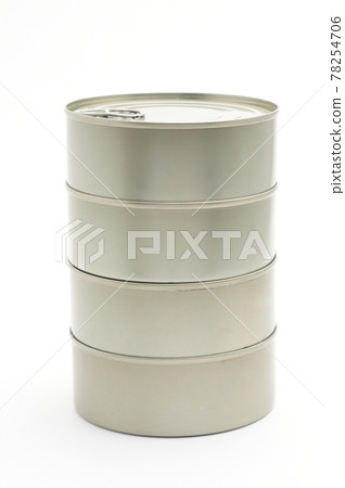 Iron cans of canned food on a white background Iron cans of canned food on a white background 78254706