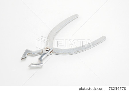 Metal sugar cutters on white background 78254778