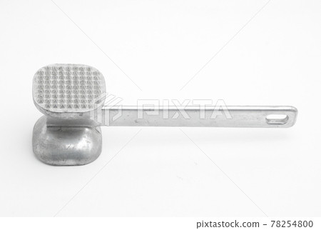 Steel hammer for meat on a white background 78254800