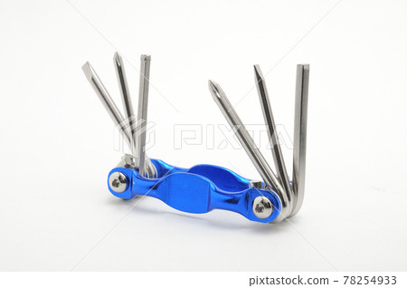 Multi keys for repair and tuning a bike on a white background Multi keys for repair and tuning a bike on a white background 78254933