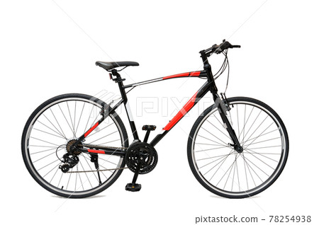 Tourist hybrid bike on white background Tourist hybrid bike on white background 78254938
