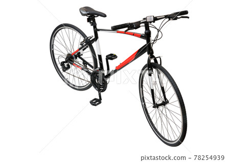 Tourist hybrid bike on white background Tourist hybrid bike on white background 78254939