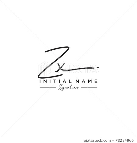 Letter ZX Signature Logo Template Vector 78254966