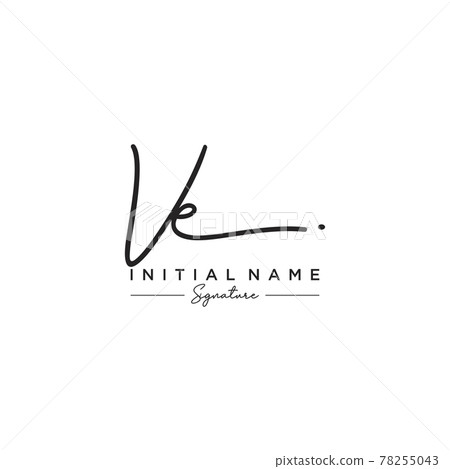 Letter VE Signature Logo Template Vector 78255043