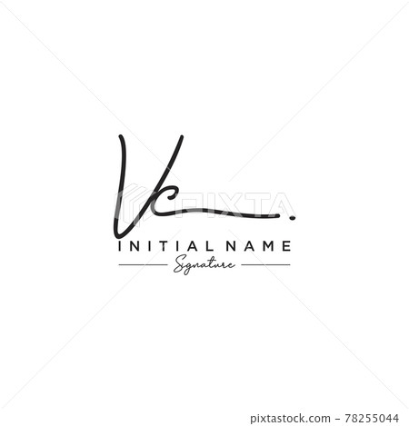 Letter VC Signature Logo Template Vector 78255044