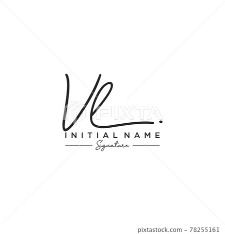 Monogram letters v l logo design template Vector Image