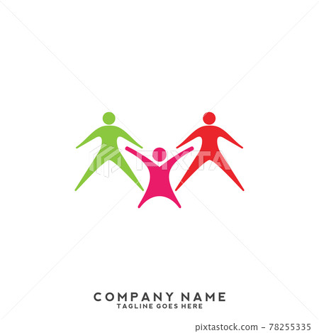 People, community, creative hub, social connection icons and logo 78255335