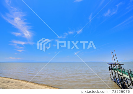 夏天的有明海、藍天和雲彩 78256076