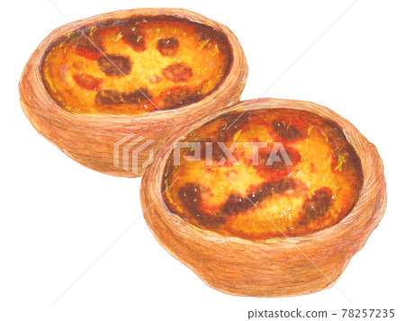 手繪餐飲菜單蛋撻 78257235