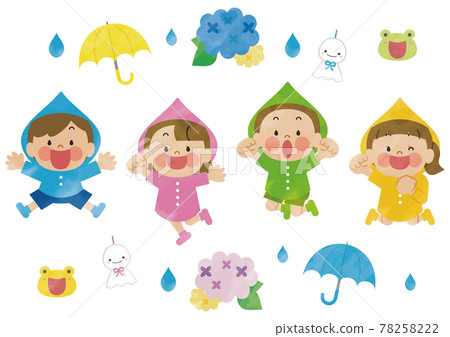 Children jumping with a pair of wings 2 watercolor Children jumping with a pair of wings 2 watercolor 78258222