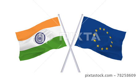 EU and German flags 78258609